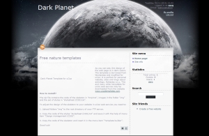 Dark Planet from ucoz templates