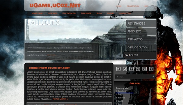 uGame from ucoz templates