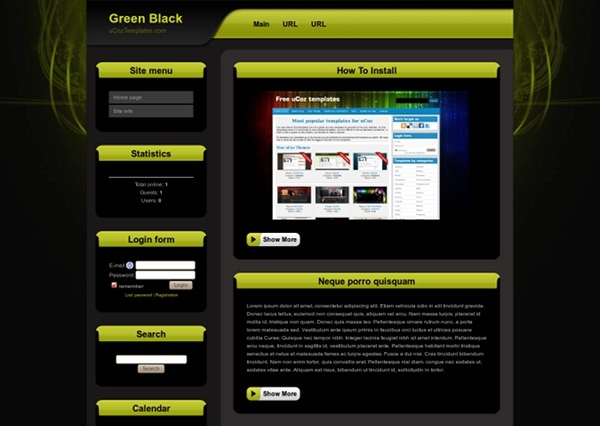 Green Black from ucoz templates