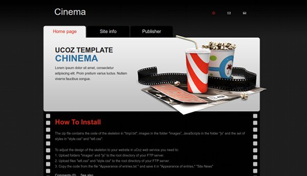 Cinema Theme for uCoz