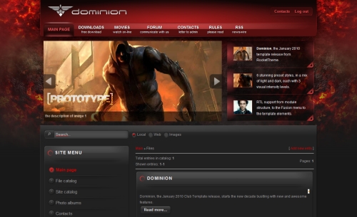 Dominion Theme for uCoz