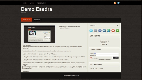 Esedra Theme for uCoz