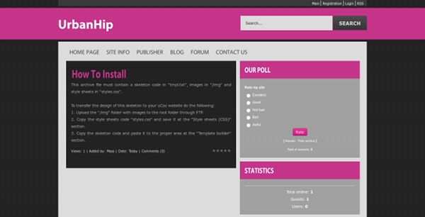 UrbanHip Theme for uCoz